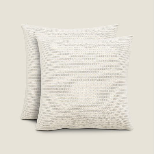 Waffle Cushion Covers - Off White (Pack of 2)