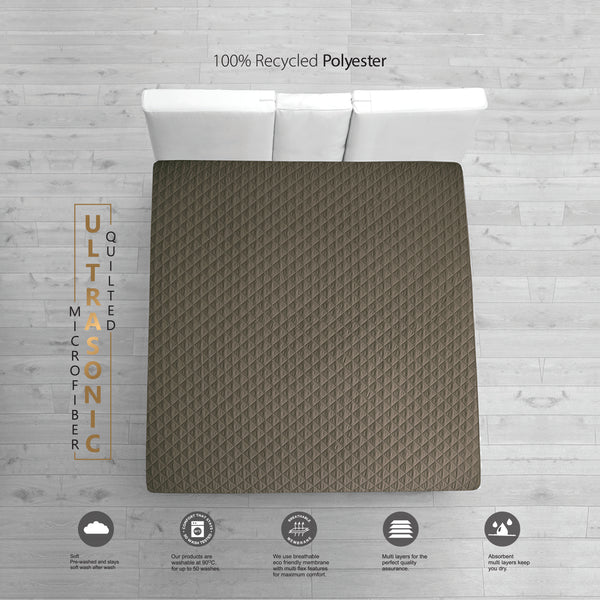 Microfiber Ultrasonic Quilted Waterproof Mattress Protector