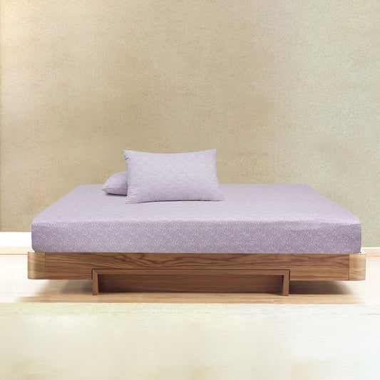 Microfiber Snow Flakes Fitted Sheet Set